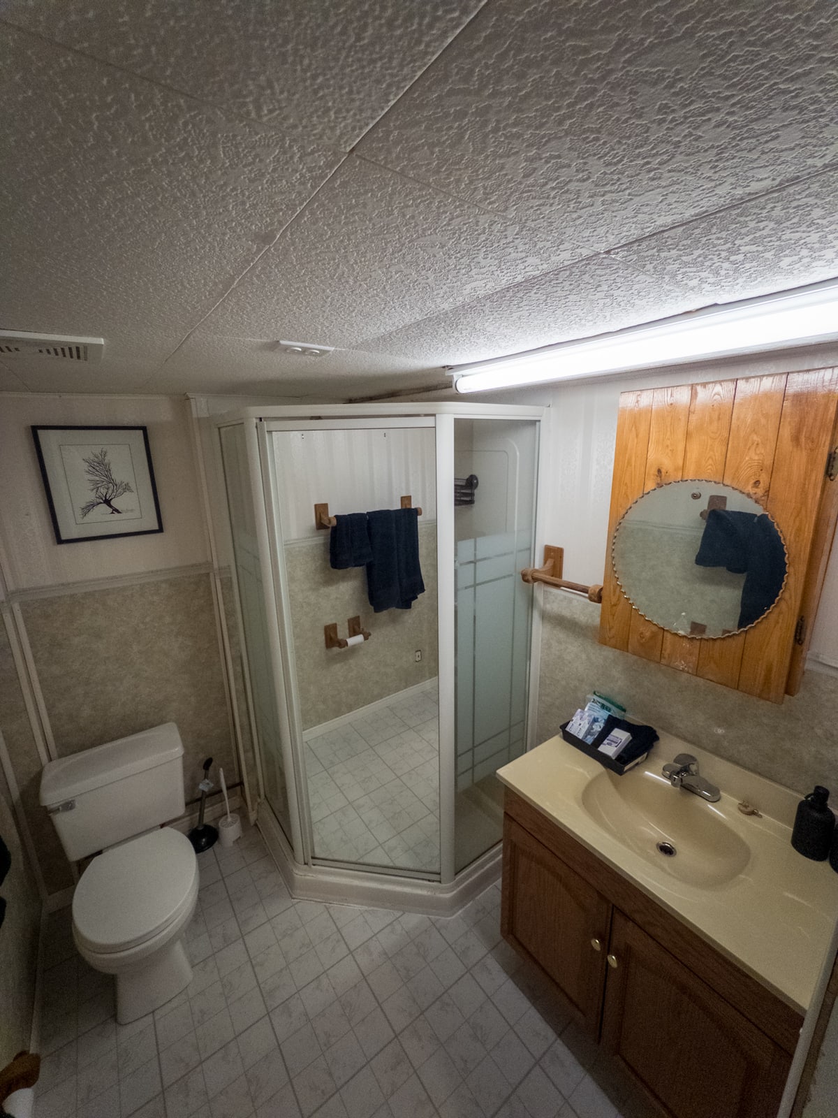 Private bathroom with stand-up shower